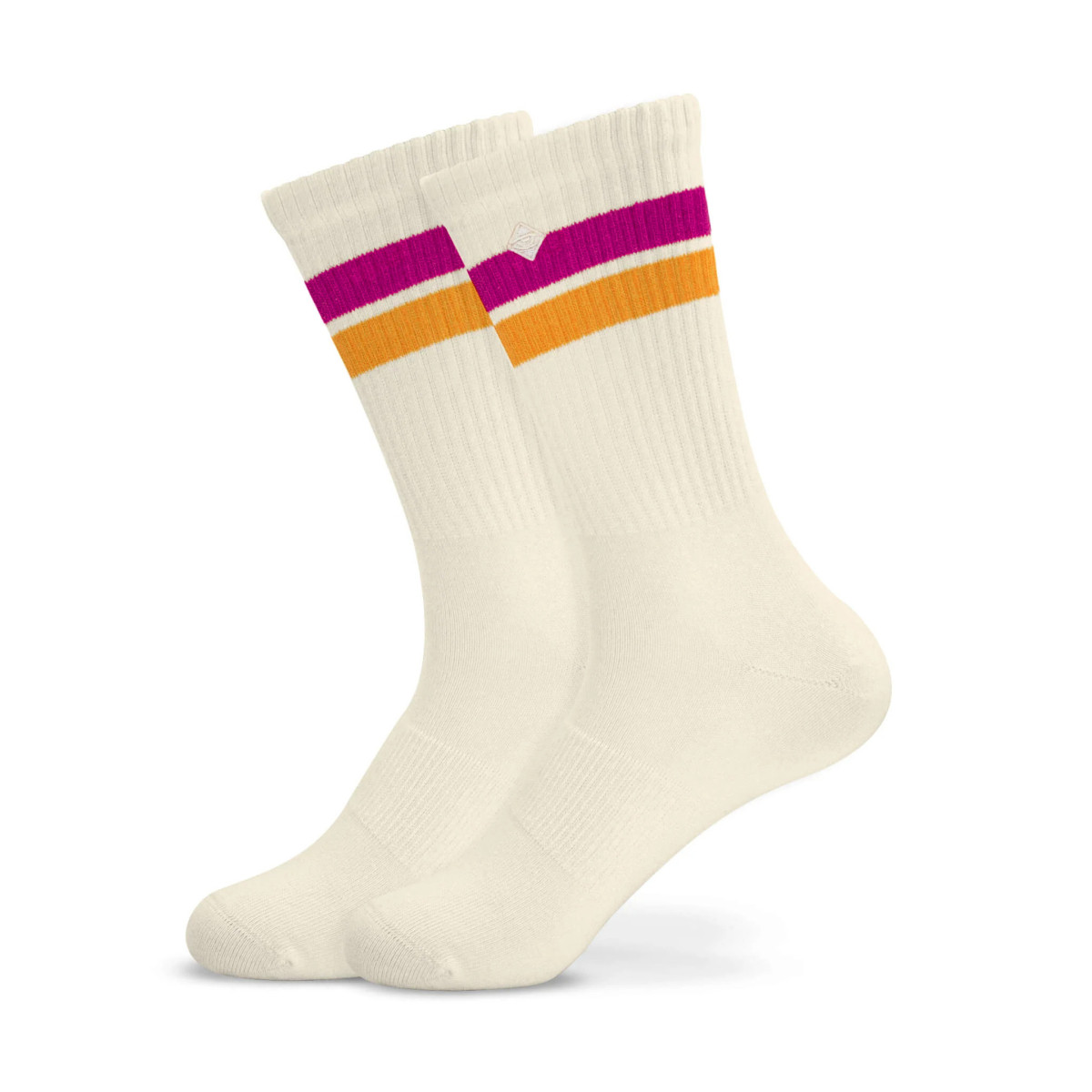 Chaussettes tennis - Bandes Violet Orange J.Clay - YouSocks